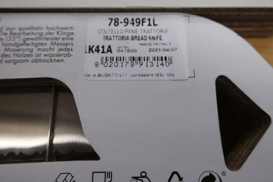 5 stk. BUGATTI trattoria køkken knive 