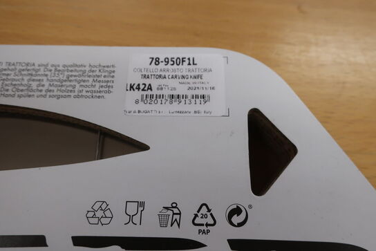 3 stk. BUGATTI trattoria køkken knive