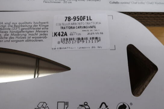 5 stk. BUGATTI trattoria køkken knive 