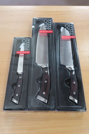 3 stk BUGATTI knive ergo pakka