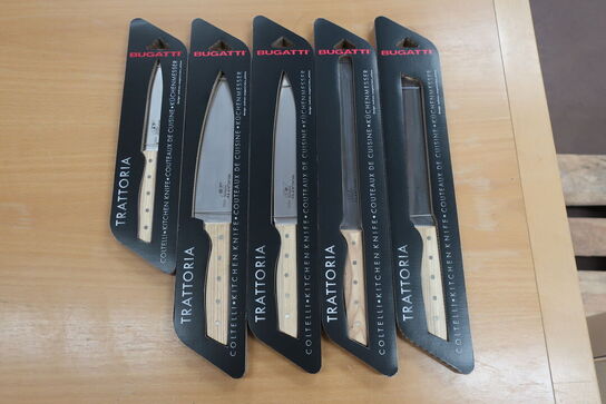 5 stk. BUGATTI trattoria køkken knive
