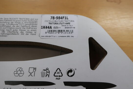 4 stk. BUGATTI trattoria køkken knive