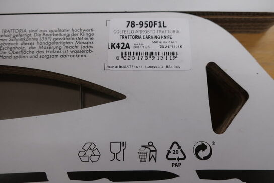 5 stk. BUGATTI trattoria køkken knive