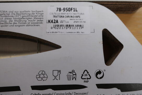 3 stk. BUGATTI trattoria køkken knive