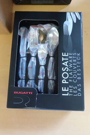 4 stk. BUGATTI Athena Nero Scat.C/Fin bestik