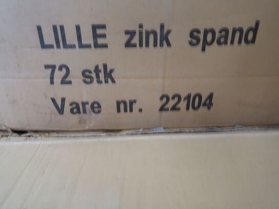 Zink spande/deko - 11 kasser