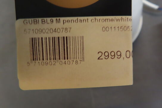 Pendel GUBI BL9 M Chrome/White