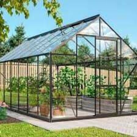 Vitavia Merkur 9900 drivhus Sort med 3 mm delt glas 