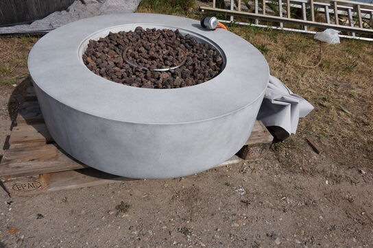 Norris Gas Bålsted med lavasten- Ø: 106x38,5 cm med cover 