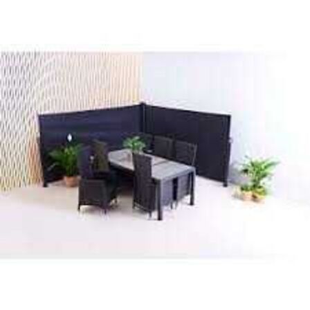 Clara dobbelt udtrækslæhegn Sort 