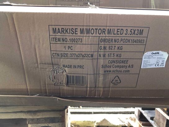 Rivoli markise med motor og LED 350x300 cm 