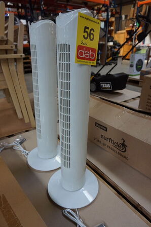 2 stk. Epiq tårnventilatorer med fjernbetjening - hvid