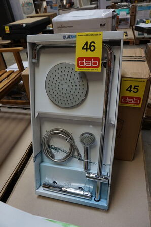 Bluerain Lux Brusesæt m. blandingsbatteri Krom 