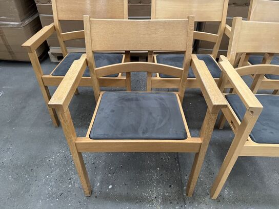 5 stk. Hans J. Wegner Model 886, Serie 1293 stole med armlæn MOMSFRI