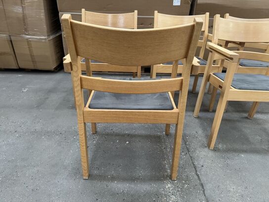 5 stk. Hans J. Wegner Model 886, Serie 1293 stole med armlæn MOMSFRI