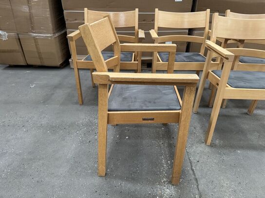 5 stk. Hans J. Wegner Model 886, Serie 1293 stole med armlæn MOMSFRI