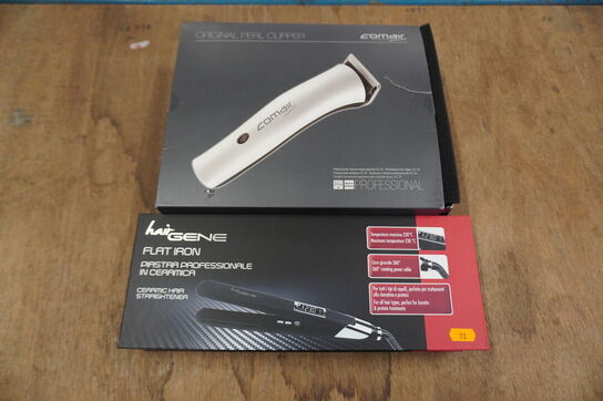 Frisør artikler HAIRGENE & COMAIR: Glattejern og hårtrimmer