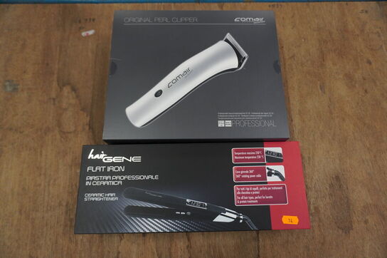 Frisør artikler HAIRGENE & COMAIR: Glattejern og hårtrimmer