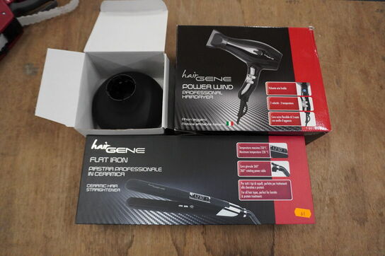 Frisør artikler HAIRGENE: Glattejern & føntørrer