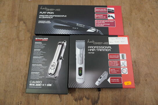 Frisør artikler HAIRGENE & STHAUER: Glattejern og 2 hårtrimmere