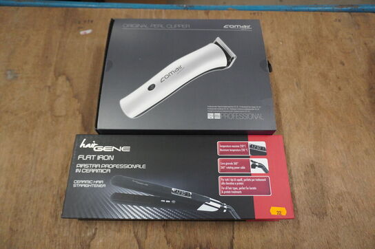 Frisør artikler HAIRGENE & COMAIR: Glattejern og hårtrimmer