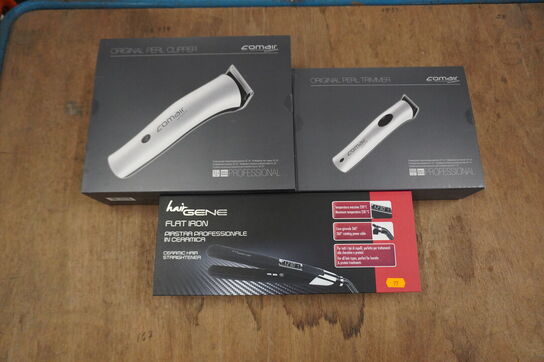Frisør artikler HAIRGENE & COMAIR: Glattejern og 2 hårtrimmere