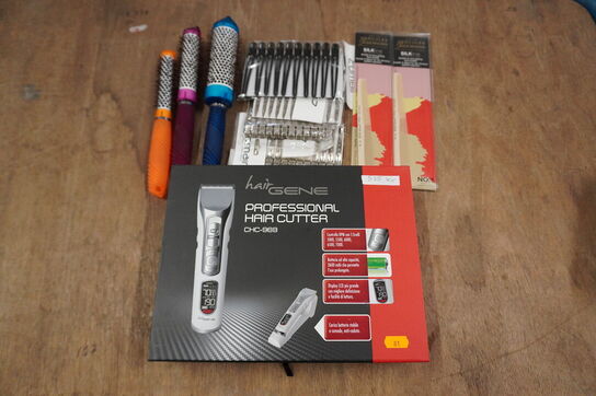 Frisør artikler HAIRGENE m.m.: Hårtrimmer, fønbørster, hårklemmer og kamme 