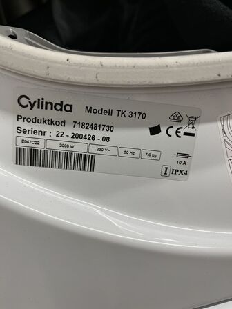 Tørretumbler CYLINDA TK 3170