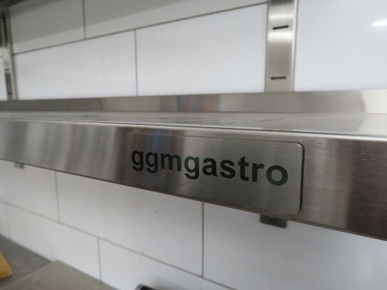 4 stk. rustfri hylder med vægbeslag