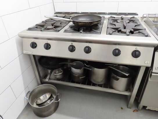 Kogebord, MARENO med 6 blus, inkl. div. gryder og pander