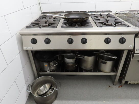 Kogebord, MARENO med 6 blus, inkl. div. gryder og pander