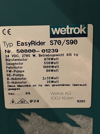 Gulvasker Wetrok Easyrider S70/S90