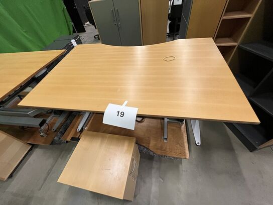 2 Skrivebord Bondo, hævesænke, +skuffesektion