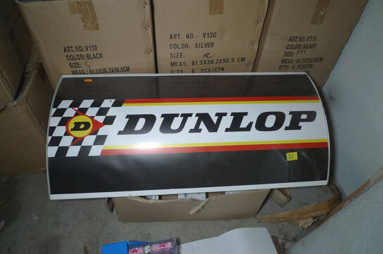 LED-lysskilt m/DUNLOP logo ca. 90x42cm 9W 230V
