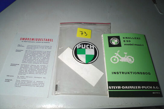 Instruktionsbog på dansk t/PUCH Maxi