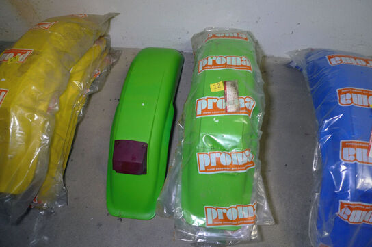 5 stk. grønne cross-bagskærme m/lygte