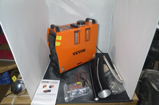 Oliefyr, Vevor 12V, Diesel m/fjernbetjening, udstødning m.m.