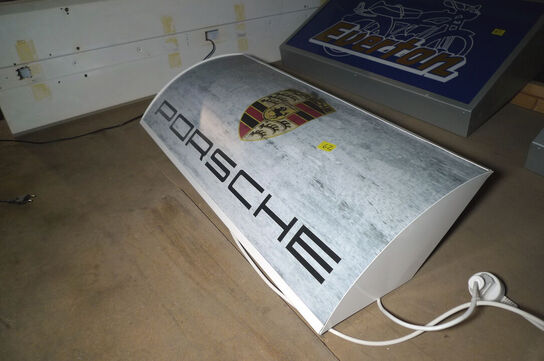 LED-lysskilt m/PORSCHE logo ca. 90x42cm 9W 230V