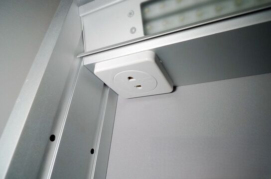 Spejlskab m/hylde og lys 50x70cm spejl