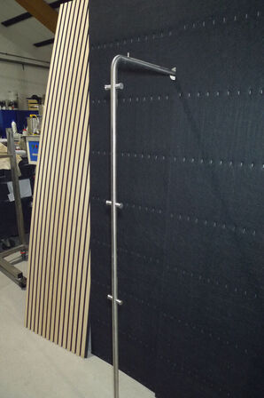 Bøjlestang/stumtjener, rustfrit stål ca. H170cm