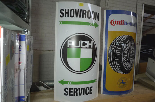 LED-lysskilt m/PUCH logo ca. 90x42cm 9W 230V