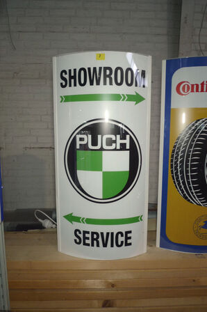 LED-lysskilt m/PUCH logo ca. 90x42cm 9W 230V