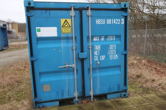 20' fods container HBSU 814223 m. indhold