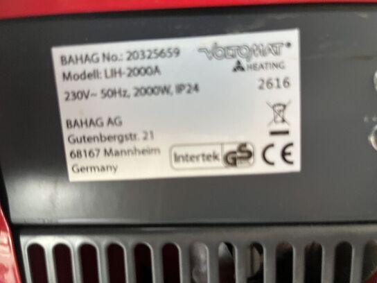 Varmelampe VOLTOMAT HEATING  20325659 LIH-2000A