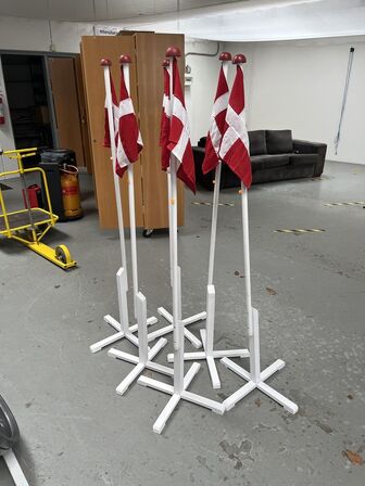6 stk. Flagstænger