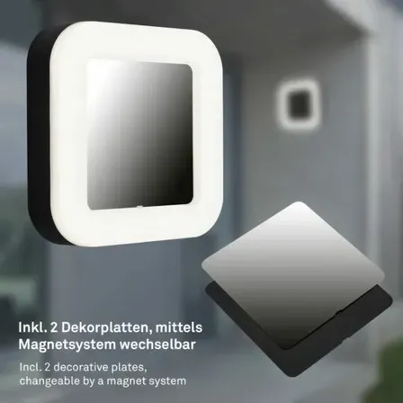 2 stk. briloner led udendørs væglampe 19cm sort(ubrugt)