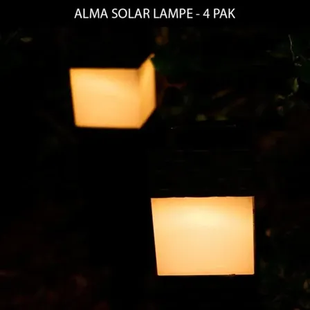 6 stk. alma solar lampe - 4 pak(ubrugt)