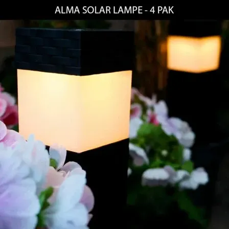6 stk. alma solar lampe - 4 pak(ubrugt)