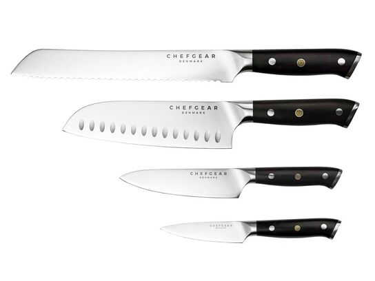 Køkkenknivssæt udført i rustfrit tysk DIN 1.4116 stål