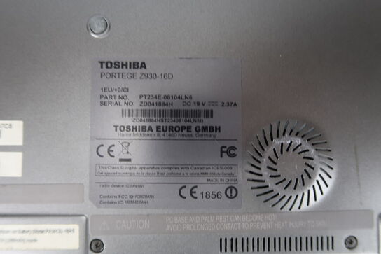 Toshiba Porteje 2930 16D intel Core i5-3337U 14"